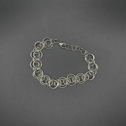 bracelet chaîne mixte argentée
