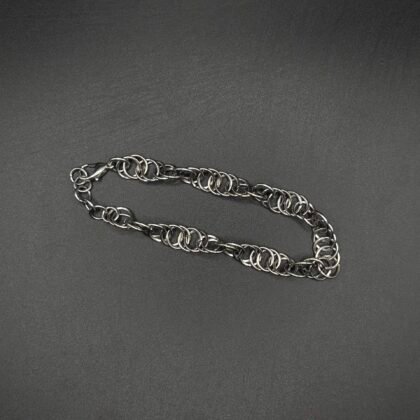 bracelet spirale argenté