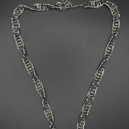 collier spirale argenté