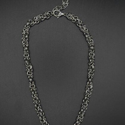 collier biz biz argenté