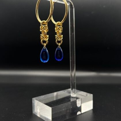 paire de mini biz dorée et bleue