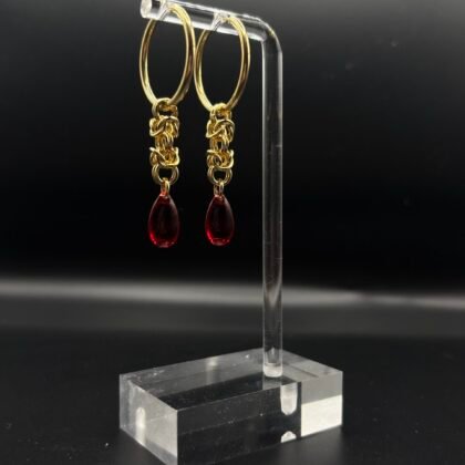paire de mini biz dorée et rouge