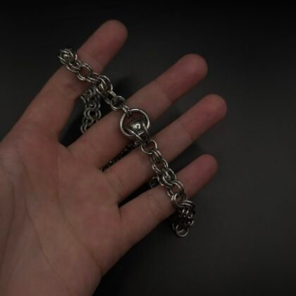 collier atome argenté