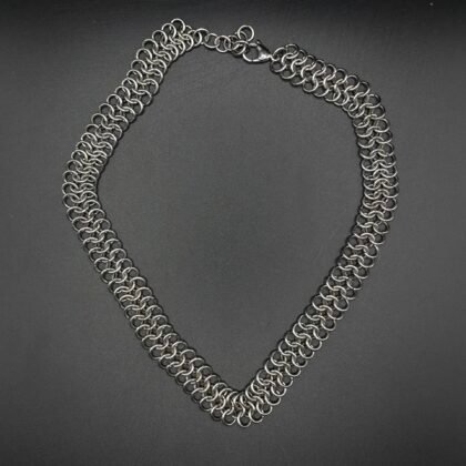 collier éclipse argenté