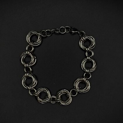 bracelet tourbillon argenté