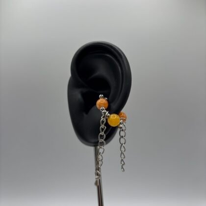 earcuff orange et argenté
