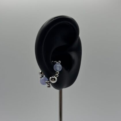 earcuff acier et violet