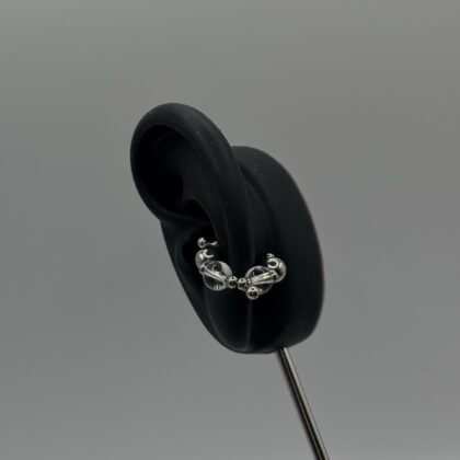 earcuff acier et transparent