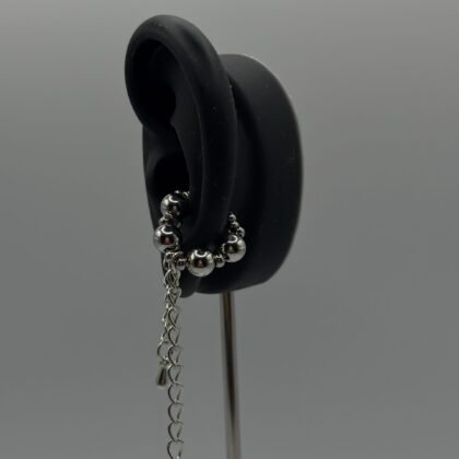 earcuff acier et chaîne