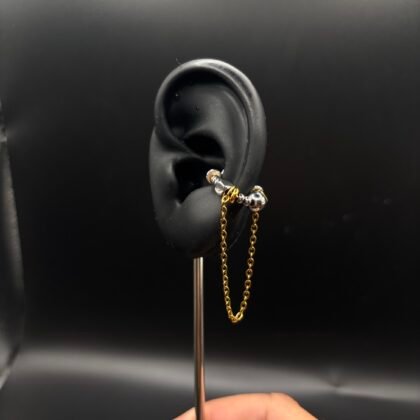 earcuff argenté et doré