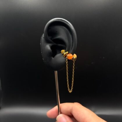 earcuff doré et orange